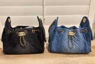 💖 Chanel 26P 藍色牛仔布 25bag mini denim blue hobo 迷你 手袋 lp 飯盒包 Jennie 25mini 25 mini 丹寧 黑色 深色 小號 small 黑