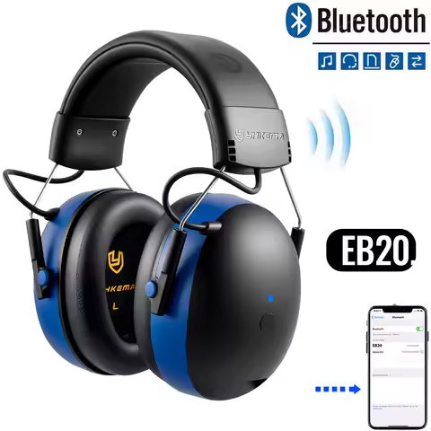 NEW EB20 Electronic Bluetooth Headphone Earmuffs Radio Hearing Protection Headset Safety Rechargeabl
