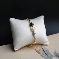 【君影】天然石 手鐲 手鍊 | 堇青石 珍珠 灰水晶 月光石