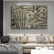 Us Dollar Currency Money Art Posters and Prints On Canvas Painting Nordic Dollar Bilall Art Picture 