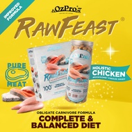 OzPro RawFeast Signature Holistic Chicken Salmon Freeze Dried Premium Raw Meat for Cat/Dog Food/Trea