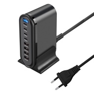 320W 8-Port USB C Desktop Charger GaN Fast Charge Multi-Port PD Charger for Mobile Phone And Tablet