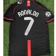 Retro Manchester 2007/08 T-shirt, Black For Men Football Shirt-* **---