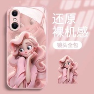 For VIVO X60 Curved screen X60 Pro X70 Pro X80 X80Pro X90Pro X90 Pro Plus anime girl mobile phone case with glass hard protective cover