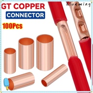 BLUEMING 100Pcs GT Copper Terminal Connecting Tube, Cable Connector Kit Hole Passing Wire Terminal C