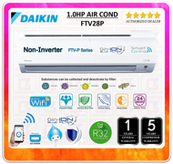 DAIKIN FTV-P (1.0HP) Standard R32 Non Inverter Air Conditioner FTV28PB/RV28PB-3WM