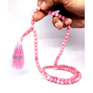 Stone prayer beads rose quartznatural 99 - pink stoneOriginal