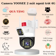 Yoosee 4G Camera with 2 EYES VIEWING 2 SCREEN 12.0MPX rotates 360 degrees, color night vision, suppo