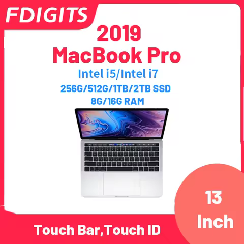 2019 MacBook Pro Intel i5 i7 13Inch Touch Bar,Touch ID 256G/512G/1TB/2TB 8G/16G RAM Notebooks Laptop