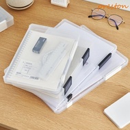 PRESTON A4 File Box, Simple Durable a5 Organize The Box, Document Case Folder Transparent Portable a