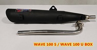 ท่อผ่า ทรงเดิม คอดึงสปริง 25/28 จุกเลสสั้น    WAVE  100/WAVE 100S/WAVE 125