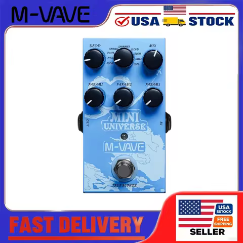 M-VAVE Mini Universe Reverb Effects Pedal Guitar Digital Reverb True Bypass Metal Case 9 Reverb Tone