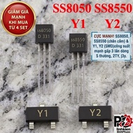 [Set of 10] Transistor SS8050 / SS8550 (TO-92) and Y1 / Y2 (SMD SOT-23) - High Current 1.5A