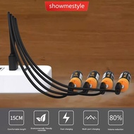 SMS 12cm/20cm Short 4 In 1 Multi USB Charging Cable 4 Ports Type-C Splitter Cord 5V 2A For Cellphone