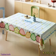 Dopamine Cartoon Pvc Tablecloth Cute Fruit Waterproof Cover Cloth Rectangular Easy-care Furniture Du