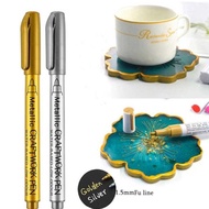 Permanent Marker Metallic Chrome Gold Silver 1.5Mm 4 Pcs - Gn550