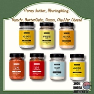 Honey butter,Bburingkling Seasoning/ 6 Flavors /150g (honeybutter ,bburingkling, onion, kimchi, cheddar cheese,Butter garlic)/Korea Seasoning