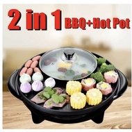 2In1 Hotpot BBQ Pot Round - Shabu-Shabu Pan - Suki Grill Pan - Versatile Pot