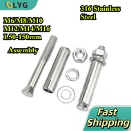 316 Stainless Steel Expansion Screw M6/M8/M10/M12/M14/M16 * L50-150mm (XD-EN)