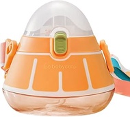 bc babycare Baby Care, Orange, Straw Cup 9.2 fl oz (260 ml) (with strap), Straw Mug, Baby Mug, Baby 