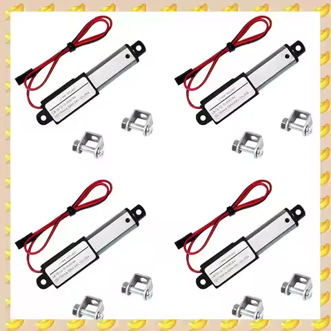 A45U 4X Electric Mini Linear Actuator 1.2Inch Stroke, 64N/14.4Lb, Speed 0.6Inch/S Mini Waterproof Mo
