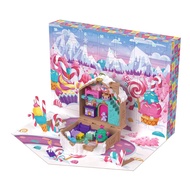 Polly Pocket Advent Calendar with Polly Pocket Doll, Gingerbread House Playset 24 Surprises, Christm