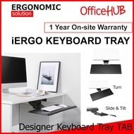 OFFICEHUB Keyboard Tray TAB Keyboard Drawer Tilt, Rotate, height adjustment Steel Structure Ergonomi