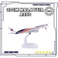 20CM MAS MALAYSIA AIRLINES A350 1:250 METAL AIRCRAFT REPLICA DIECAST COLLECTIBLE DISPLAY PLANE TOY