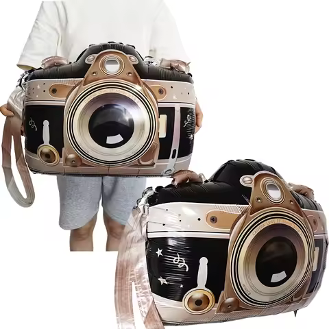 5/1pcs Large Camera Balloon Helium for Social Media Party Decoration 2026 Happy New Year Party Weddi