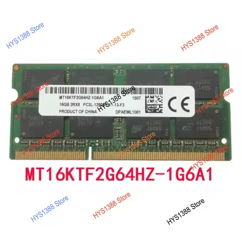 16G 2RX8 PC3L-12800S 1600 MT16KTF2G64HZ-1G6A1 notebook memory