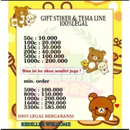 GIFT STICKER LINE TEMA LINE , KOIN LINE KHUSUS ANDROID