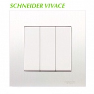 Schneider Vivace 3 Gang 1 Way Switch / Vivace 3Gang switch / Vivace 3 Gang suis