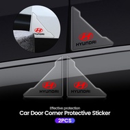2/4Pcs Transparent Car Door Corner Cover Bumper Collision Anti-scratch Protector For Hyundai GDI San