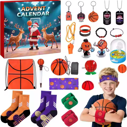 Basketball Advent Calendar 2025 For Kids – 24 Days Of Basketball-themed Party Favors With Basketball
