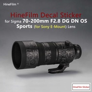 Sigma 70-200F2.8DGDN E Mount Lens Premium Decal Skin 70-200mm F2.8 para sa Sony Mount Lens Protector