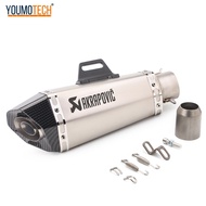 38-51 มม. ท่อไอเสียรถจักรยานยนต์ท่อไอเสียท่อ Akrapovic Canister ท่อ Universal สำหรับ Honda Kawasaki 