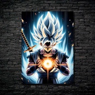 GOKU SUPER SAIYA Metal Print Art | Metal Photo Print | High Gloss Aluminum Photo Print I Metal Print