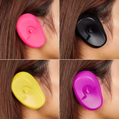 Silicone Earmuffs Prevent Water Ingress From Ingress Sleeve Hot Oil Hair Dye Perm Hair Protection Ea