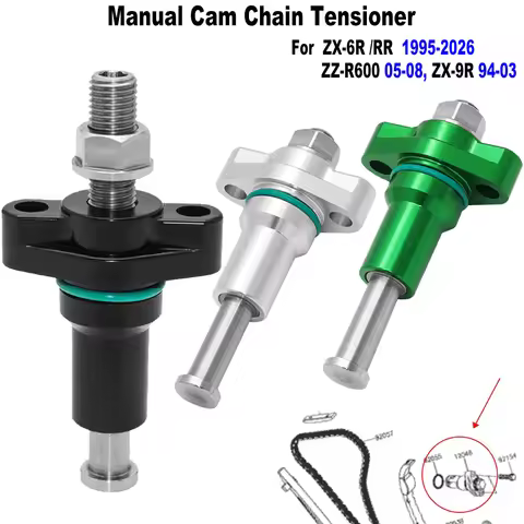 Manual Cam Timing Chain Tensioner For Kawasaki Ninja ZX-6R ZX-6RR KRT 1995-2026, ZX-9R 94-03, ZZ-R60