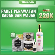 Mabello Paket Perawatan Wajah & Badan/ sabun beddalotong/ lulur mencerahkan/ masker wajah/Brigthenin