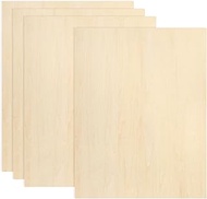 QUARKZMAN Pack of 4 Basswood Panels 12 x 16 x 1/8 Inch Plywood Wood Panels Lightweight/Durable for P