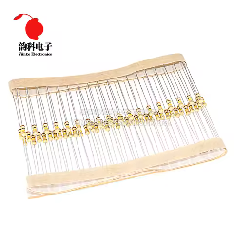 100PCS 1/4W Carbon Film Resistor 5% 0.25W 0R-22M 0 10 100 120 150 220 270 330 470 1K 2.2K 4.7K 10K 1