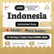 Indonesia eSIM Ultra Data 10-30days High Speed Travel Data | Instant 24h Email Delivery | Bali SIM C