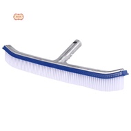 18 Inch Outdoor Pool Wall Brush Swimming Pool Cleaning Tool Aluminum Handle for Pond Spa  Pools Alga