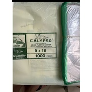 1ream 1000's 9x18 Calypso Green PP .0004 Clear Plastic