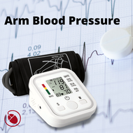 100% Authentic and Easy-to-Use High-Quality Original Portable Electronic Digital Automatic Arm Type Blood Pressure BP Monitor Device USB Cable Battery w/ Heart Rate and Pulse Rate Meter Systolic and Diastolic Accurate Reading with Memory