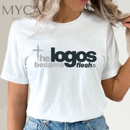 The Logos Became Flesh John 1:14 Christian Shirt Statement Shirt Outfit Bible Verse Church Outfit