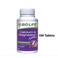 🌟OFFER Bio Life Bio-Life Calcium & Magnesium Plus 100 Tablets