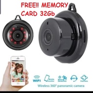 Free 32Gb SDcard IP Camera CCTV V380 A1 Spy Mini Camera Hidden Wifi CCTV Night Visio Apps V380