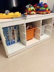 White Storage Unit with Shelves